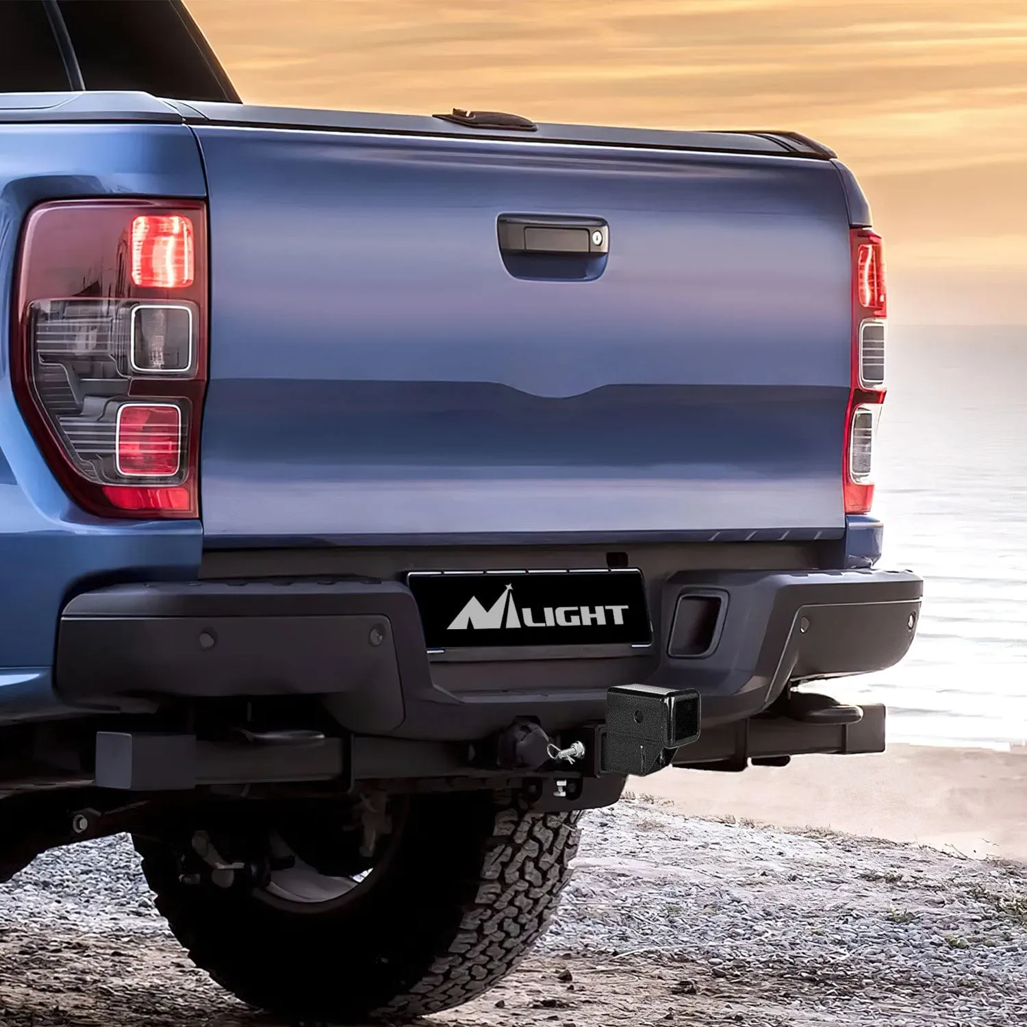 2 Inch Trailer Dual Hitch Receiver with 2Inch Rise or Drop