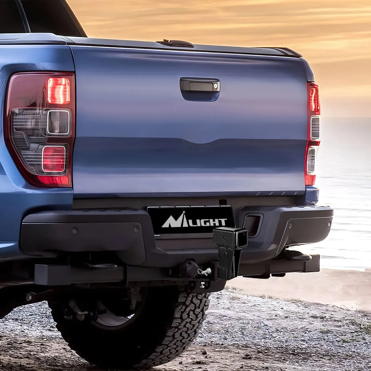 2 Inch Trailer Dual Hitch Receiver with 6Inch Rise or Drop