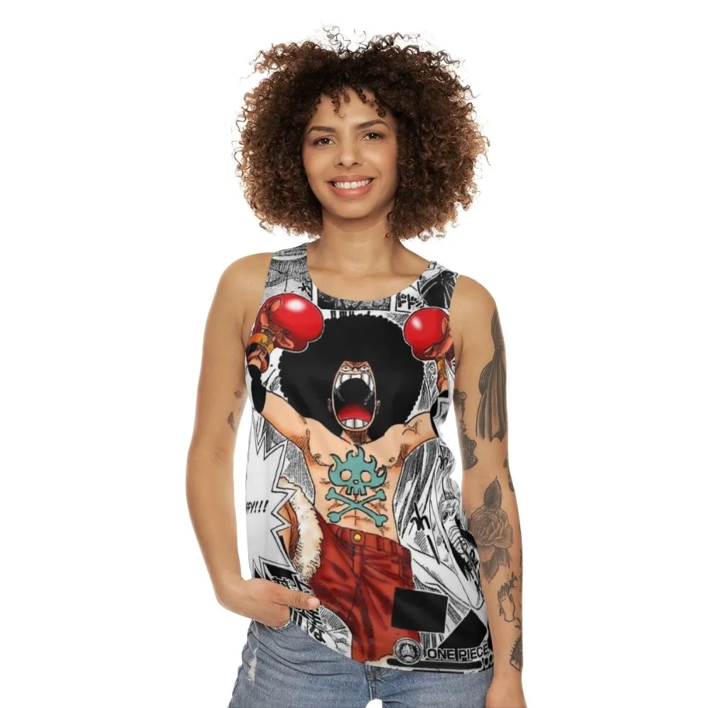 Afro Luffy Inspired Unisex Tank Top | One Piece Anime Apparel