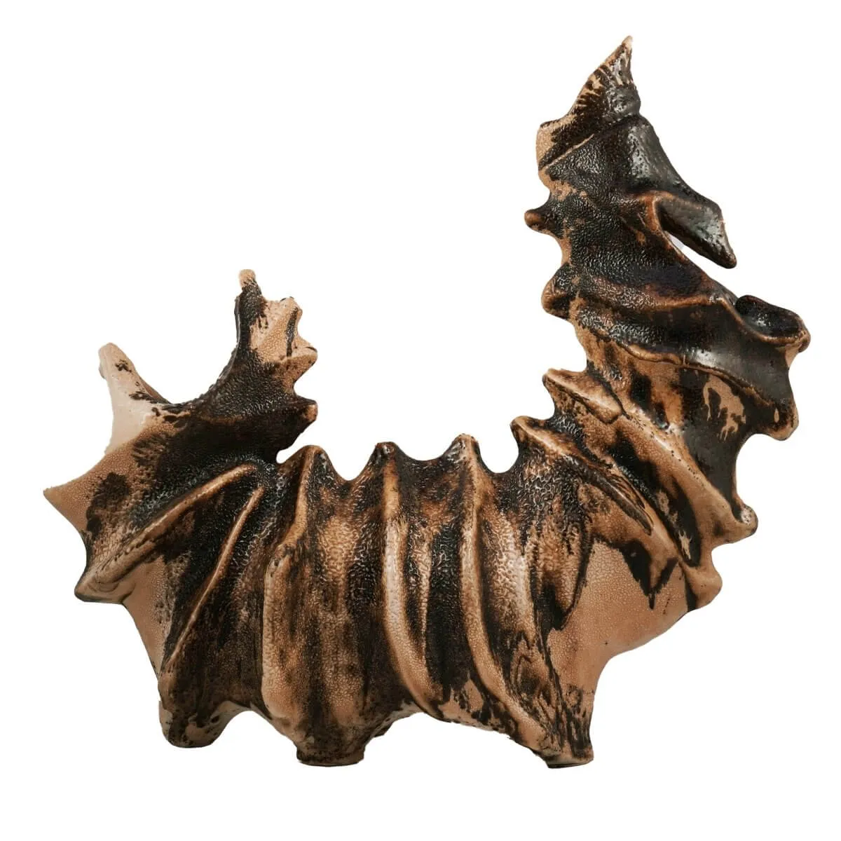 Bone series no. 5 - Bones collection raku ceramic pottery sculpture by Adil Ghani