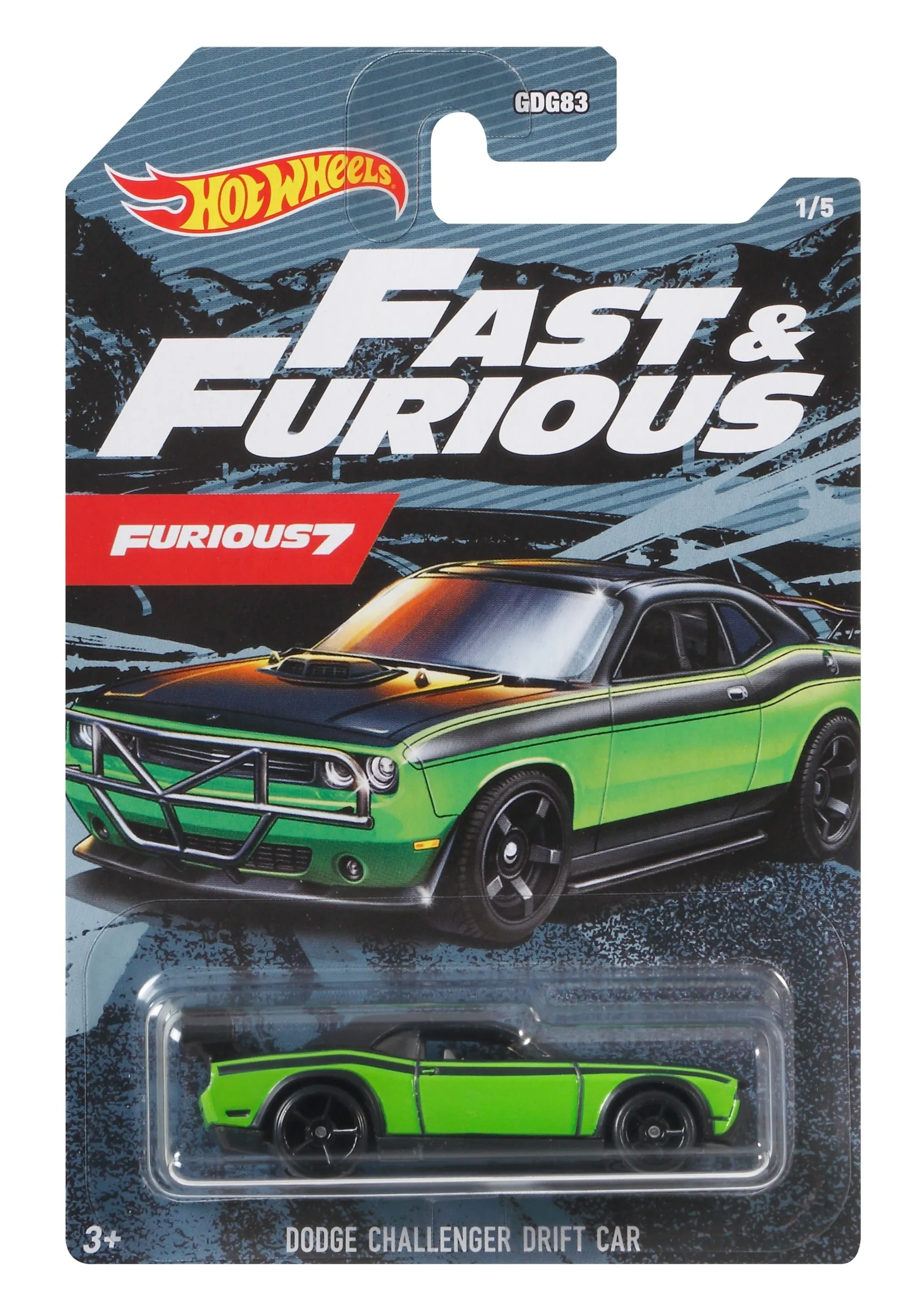 Hot Wheels Themed Entertainment Vehicle Fast & Furious 1/5 Dodge Challenger Drift Car