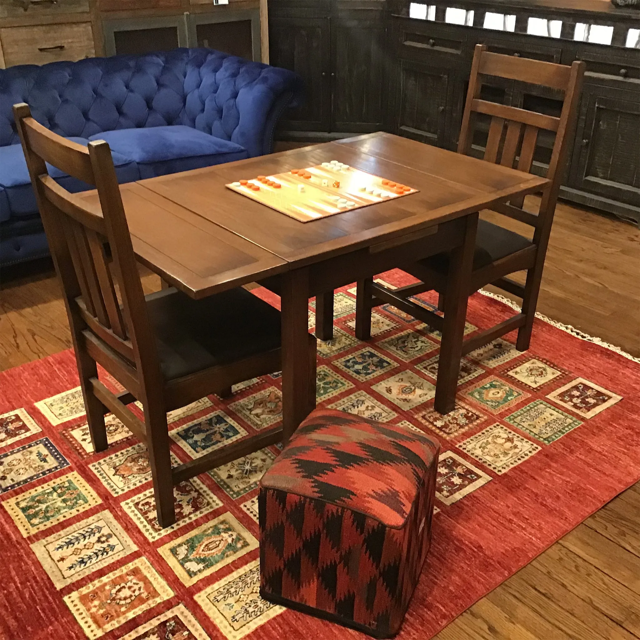 Mission Oak Kitchen Table with 2 Leaves - 2 Stain Options