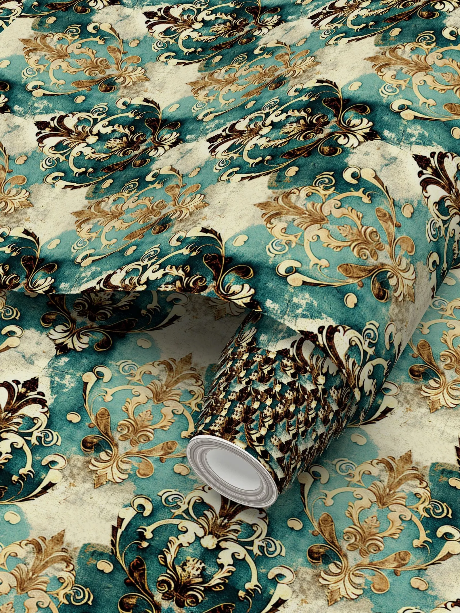 Vampire Art Grunge Decadent Instant Vintage Versailles Repeat Pattern Wallpaper