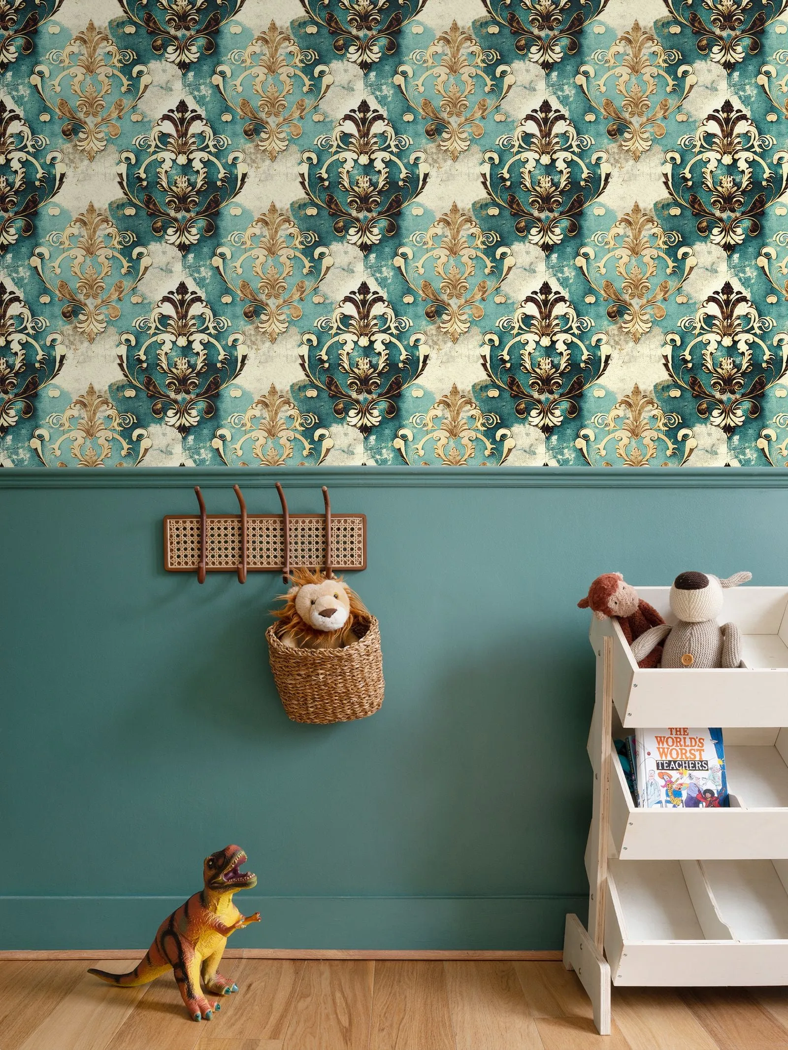 Vampire Art Grunge Decadent Instant Vintage Versailles Repeat Pattern Wallpaper